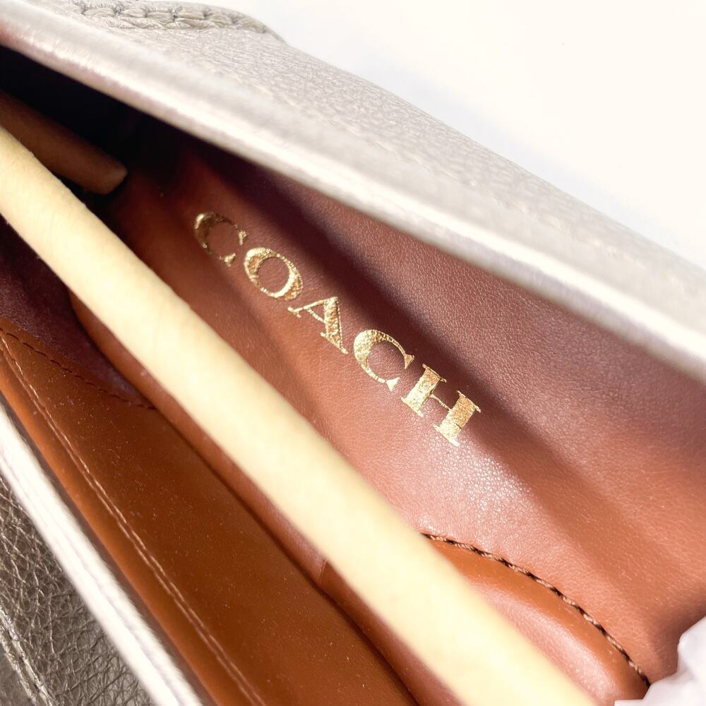 Coach Marley Driver Driving Loafers Champagne Gold Metallic Slip On Sz 8.5 Women - Picture 5 of 10